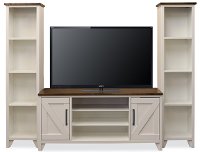 Country White 3 Piece Entertainment Center - Springs