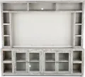 Avery Loft Limestone Gray 2 Piece Entertainment Center