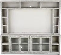 Avery Loft Limestone Gray 2 Piece Entertainment Center