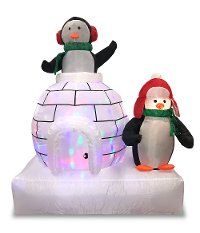 5 ft. Inflatable Penguins with Disco Light