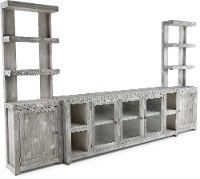 Light Gray 3 Piece Entertainment Center - Avery Loft
