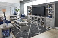 Light Gray 3 Piece Entertainment Center - Avery Loft-2