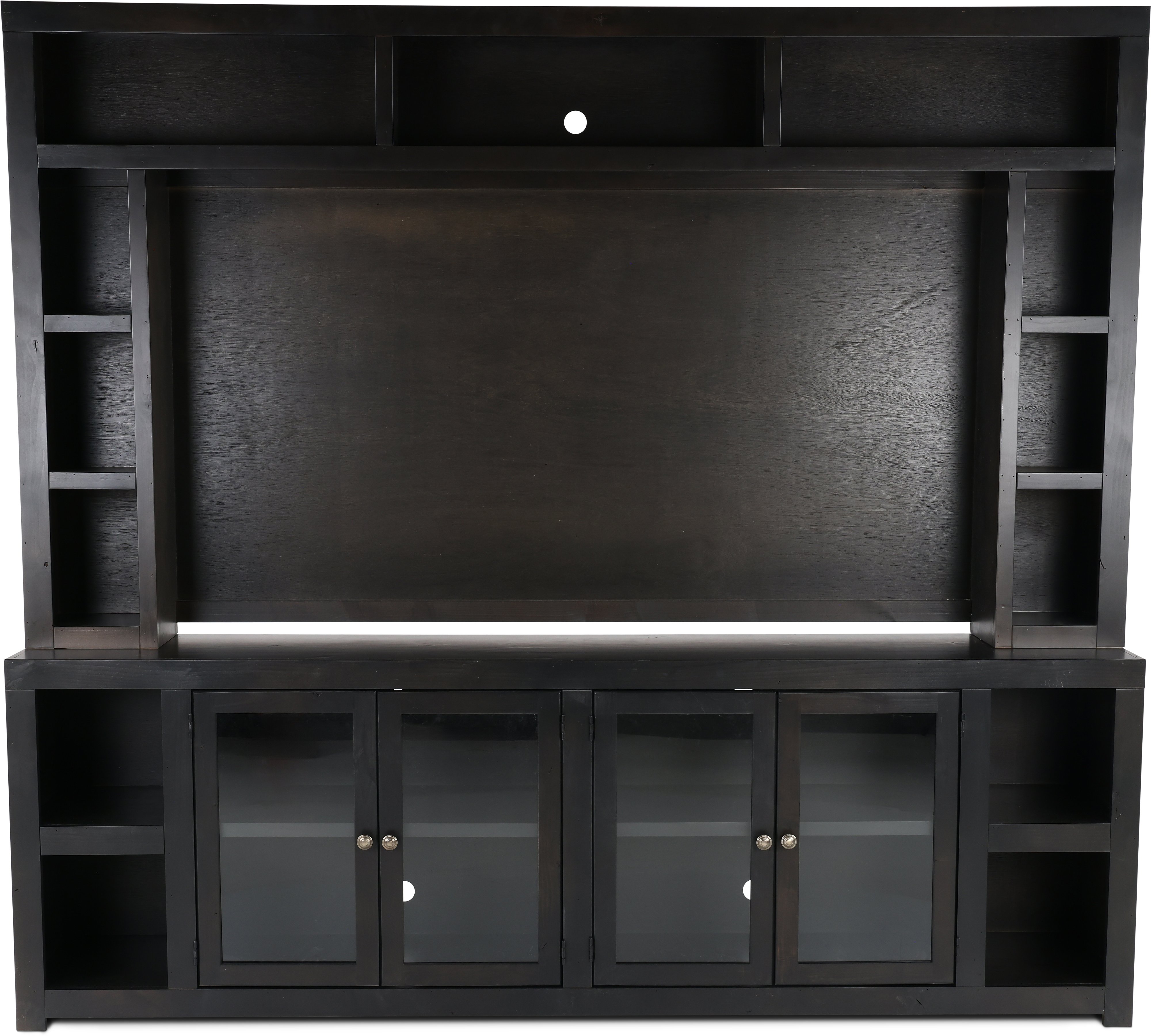 Avery Loft Black 2 Piece Entertainment Center-1