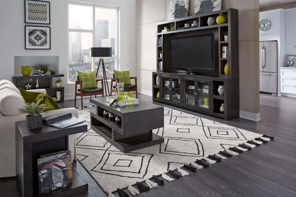 Avery Loft Ghost Black 2 Piece Entertainment Center-2