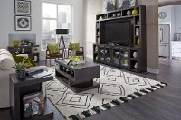 Black 2 Piece Entertainment Center - Avery Loft-2