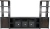 Avery Loft Ghost Black 3 Piece Entertainment Center