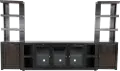 Avery Loft Ghost Black 3 Piece Entertainment Center
