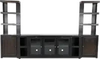 Avery Loft Ghost Black 3 Piece Entertainment Center
