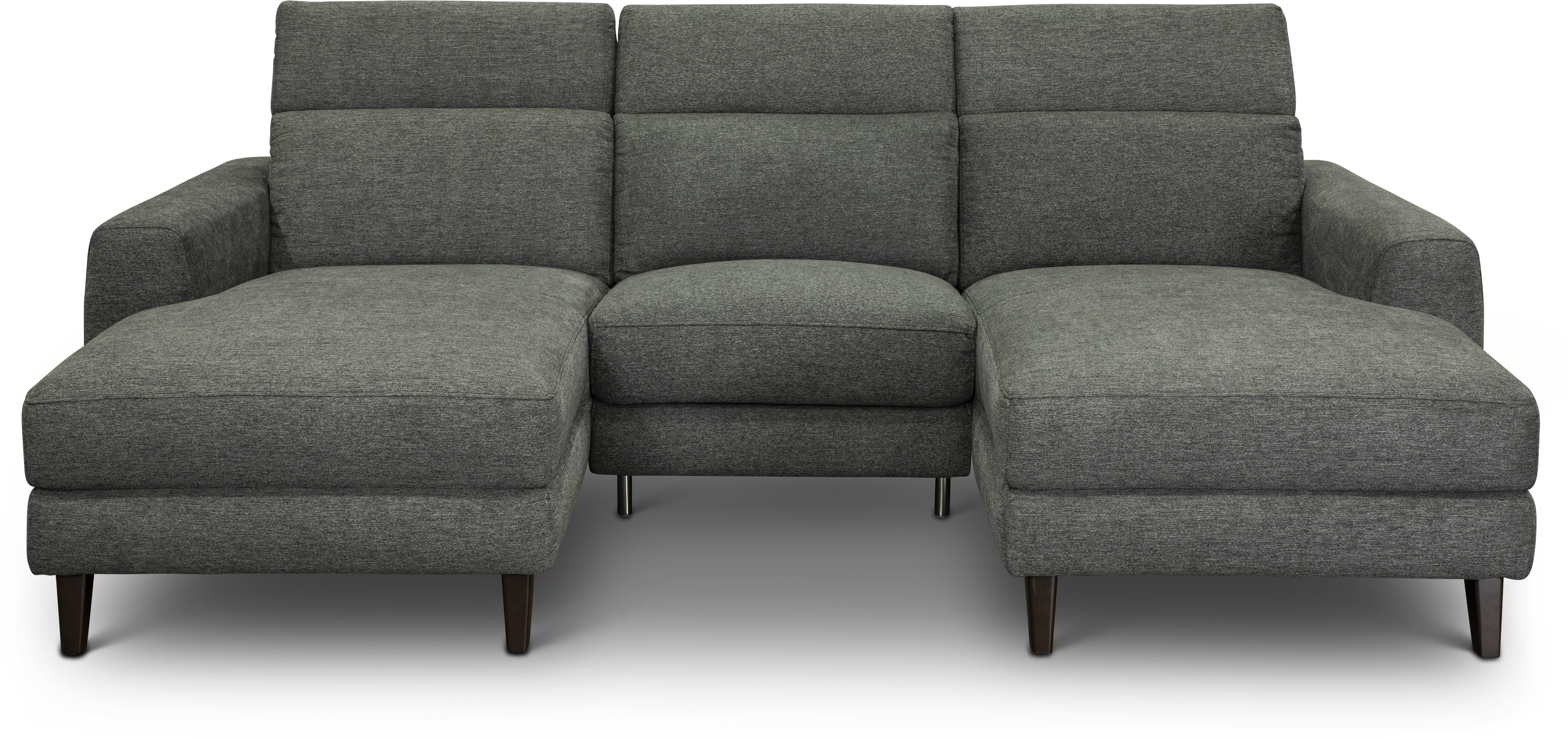 Charcoal Gray Transitional Power Sofa with Left and Right Chaise - Royals-1