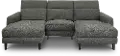 Charcoal Gray Transitional Power Sofa with Left and Right Chaise - Royals