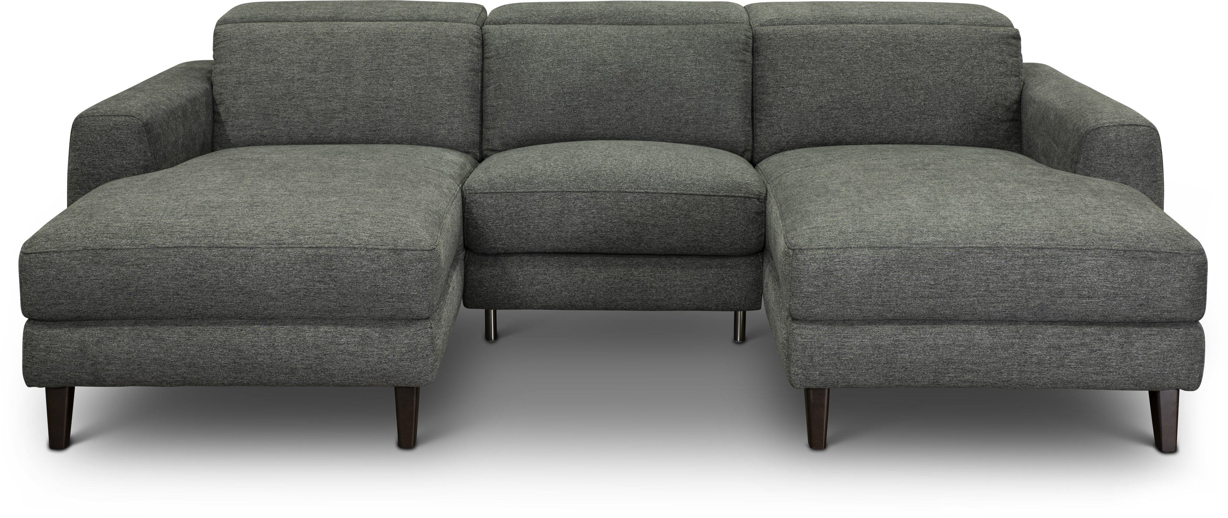 Charcoal Gray Transitional Power Sofa with Left and Right Chaise - Royals-2