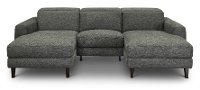 Charcoal Gray Transitional Power Sofa with Left and Right Chaise - Royals-2