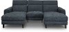 Navy Blue Transitional Power Sofa with Left and Right Chaise - Royals