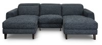 Navy Blue Transitional Power Sofa with Left and Right Chaise - Royals-2