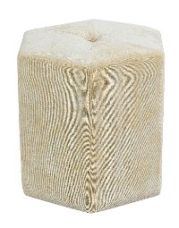 Gold Contemporary Cube Ottoman