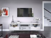 78 Inch White Oak TV Stand - Wynwood