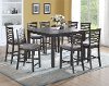 Clearance Contemporary Gray 5 Piece Counter Height Dining Set - Bowery