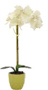 Faux White Orchid Arrangement in a Flower Pot