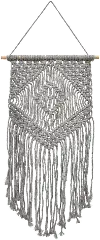 Clearance 24 Inch Gray Macrame Wall Hanging Decor