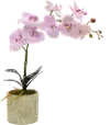 Clearance Pink Faux Orchid Arrangement in Flower Pot