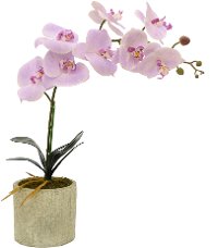 Pink Faux Orchid Arrangement in Flower Pot