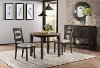 Traditional Black and Brown Round 3 Piece Dining Set - Beacon