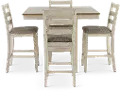 Tahoe Off-White and Gray 5 Piece Counter Height Dining Set