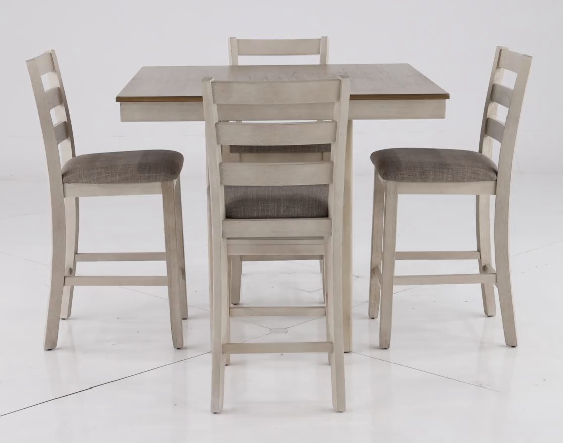 Tahoe White and Gray 5 Piece Counter Height Dining Set-2