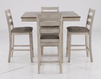 White and Gray 5 Piece Counter Height Dining Set - Tahoe-2