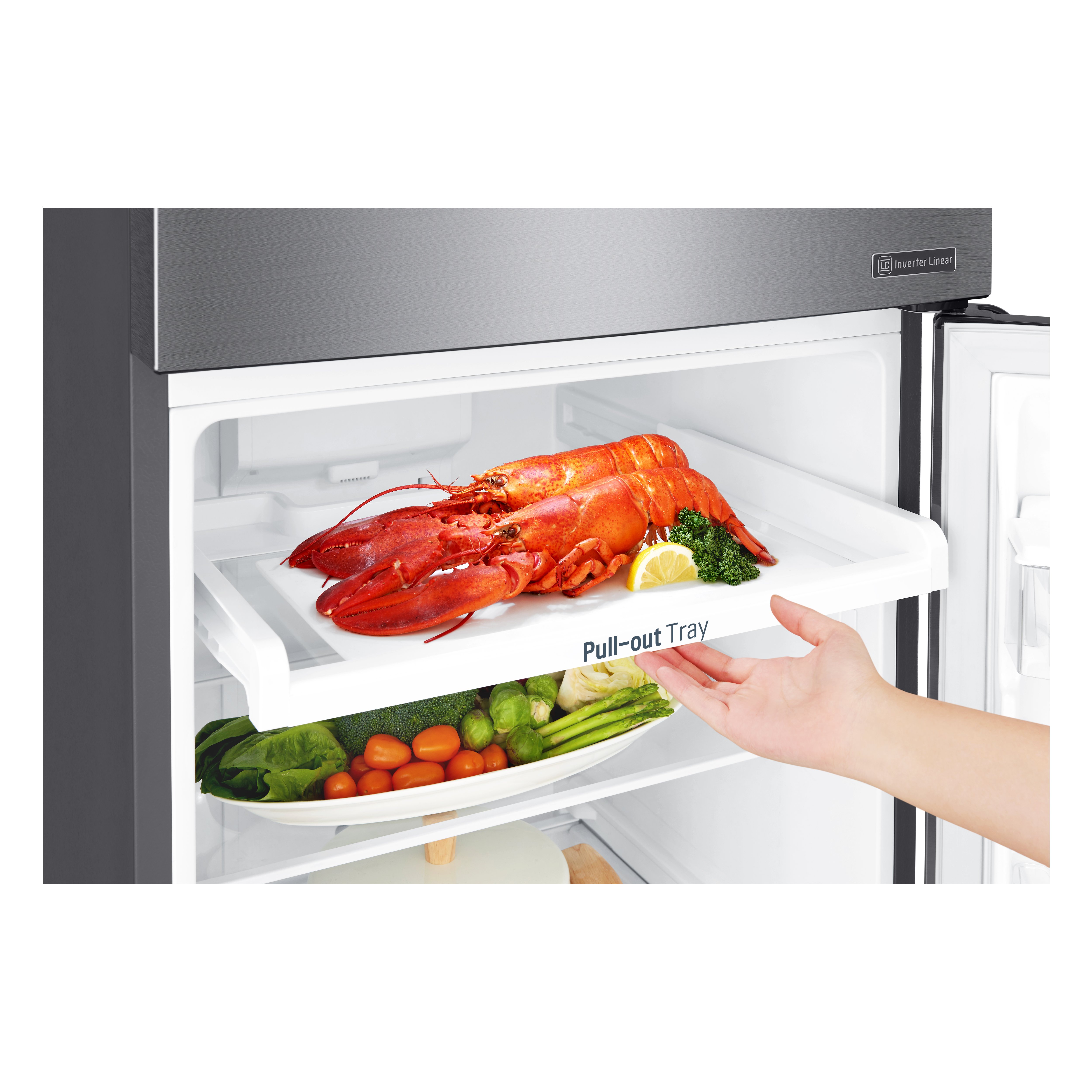 LTNC11131V LG 11 cu ft Top Freezer Refrigerator - 24 W Stainless Steel-3
