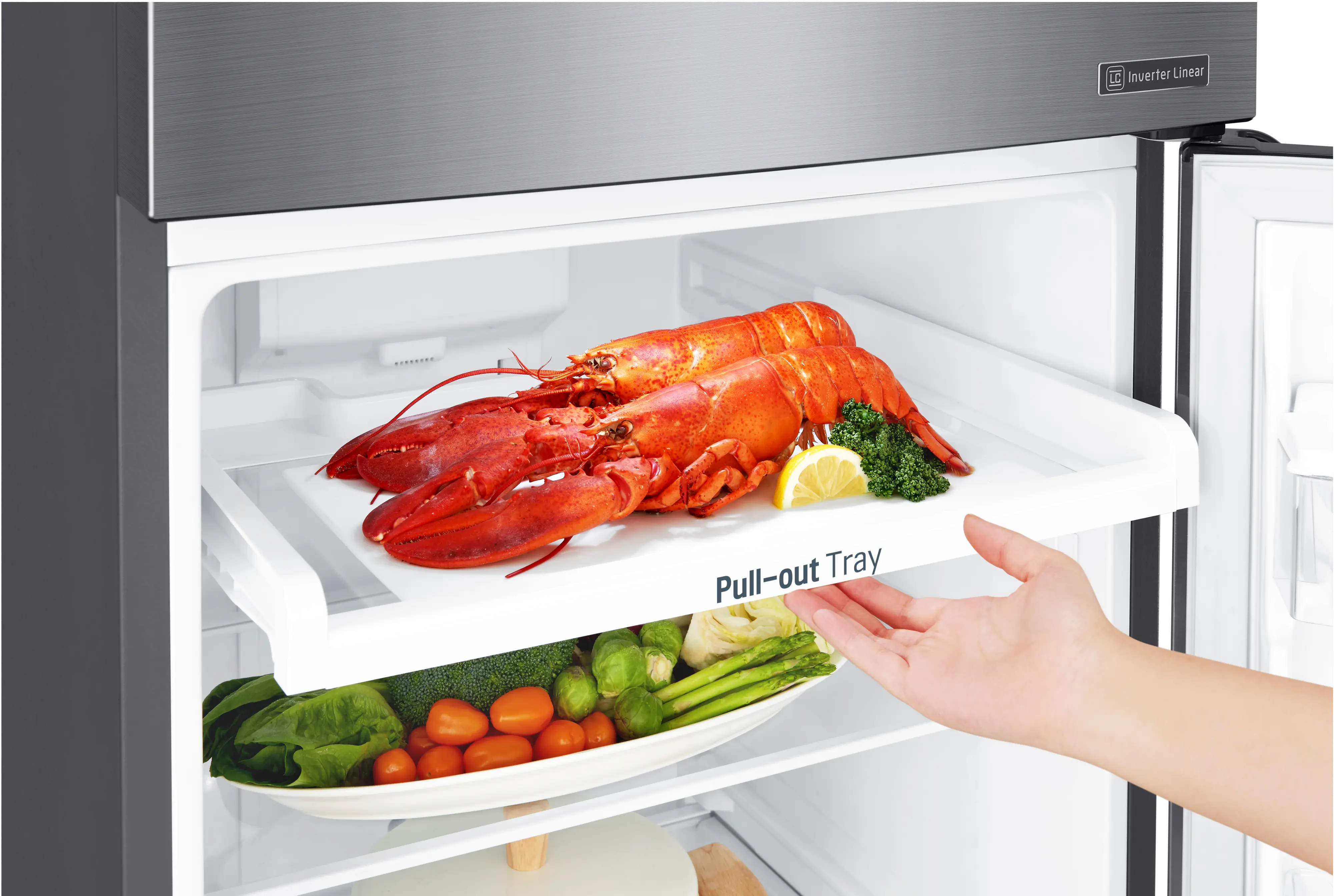 LTNC11131V LG 11 cu ft Top Freezer Refrigerator - 24 W Stainless Steel-3