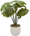 Clearance 19 Inch Faux Greenery Arrangement in a Round Pot