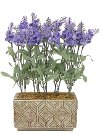 Faux Lavender Arrangement in Rectangular Planter