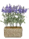 Faux Lavender Arrangement in Rectangular Planter