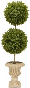 26 Inch Faux Double Topiary Arrangement in Urn