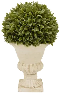 16 Inch Faux Green Topiary Arrangement in Urn