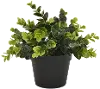 Clearance 8 Inch Two Tone Artificial Boxwood Greenery in a Flower Pot
