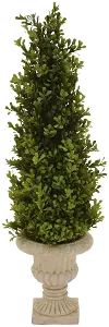 25 Inch Faux Topiary Arrangement in Cement Footed Pot
