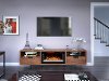 78 inch Walnut Fireplace TV Stand - Wynwood