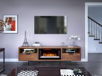 78 inch Walnut Fireplace TV Stand - Wynwood