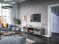 78 inch Modern Gray Fireplace TV Stand - Wynwood-2