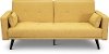 Madrid Mustard Yellow Convertible Sofa Bed - Jenna