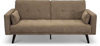 Cozy Chestnut Brown Convertible Sofa Bed - Jenna