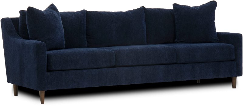 Mid Century Modern Dark Blue Sofa Sasha