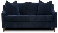 Mid Century Modern Dark Blue Loveseat - Sasha