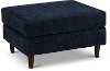 Mid Century Modern Dark Blue Ottoman - Sasha