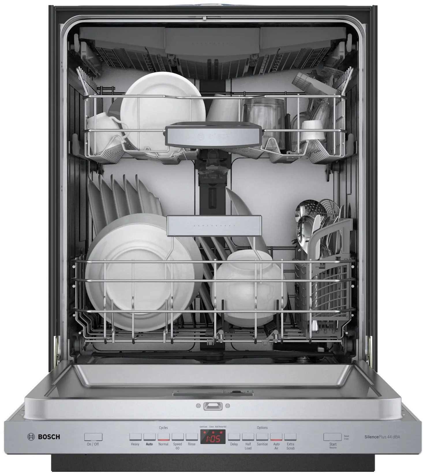 SHP865ZP5N Bosch 500 Series Top Control Dishwasher - Stainless Steel-2