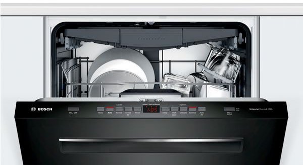 SHPM65Z56N Bosch 500 Series Dishwasher with Sanitize Option - 24 Inch Black-2