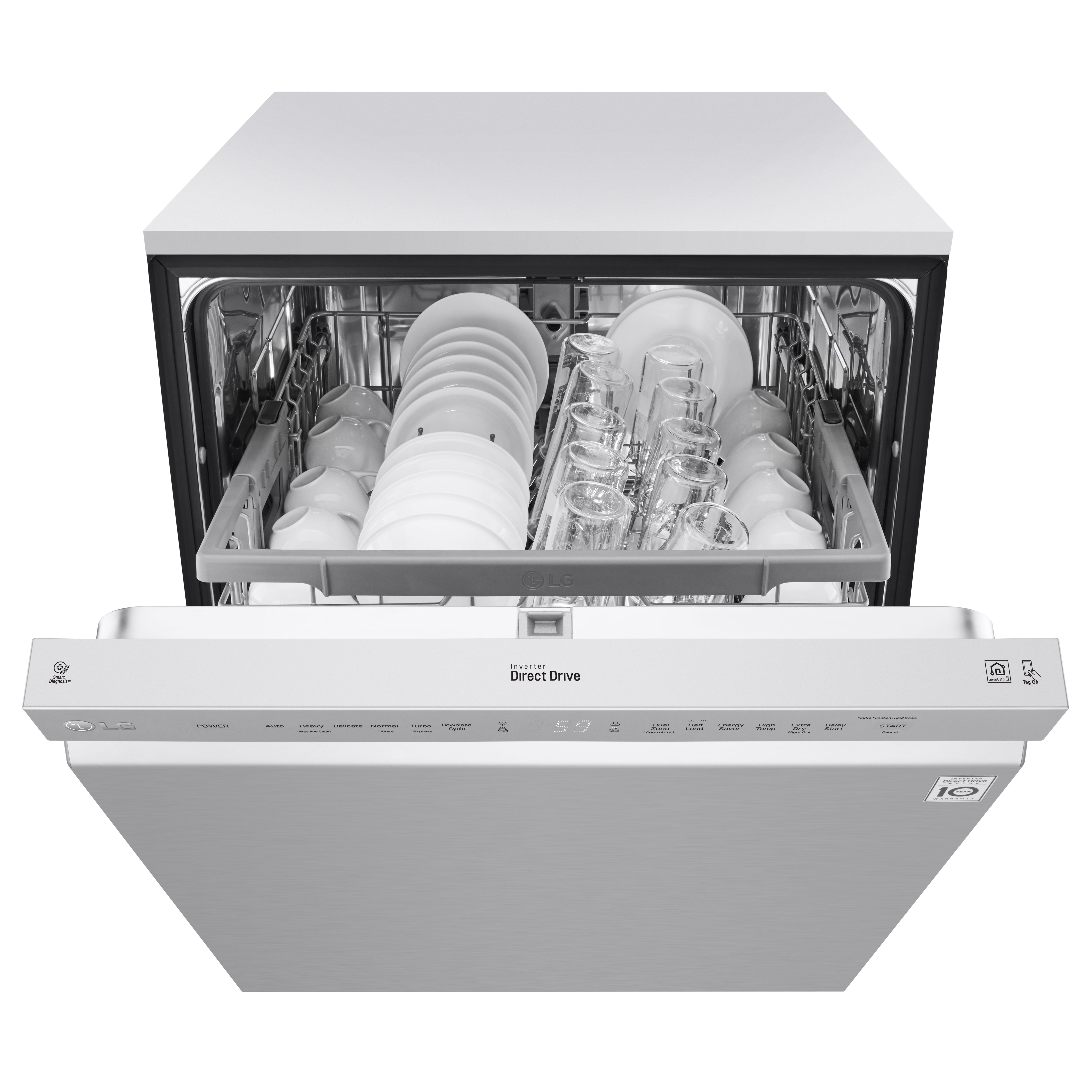 LDF5545SS LG Front Control Dishwasher with Quadwash - Stainless Steel-6