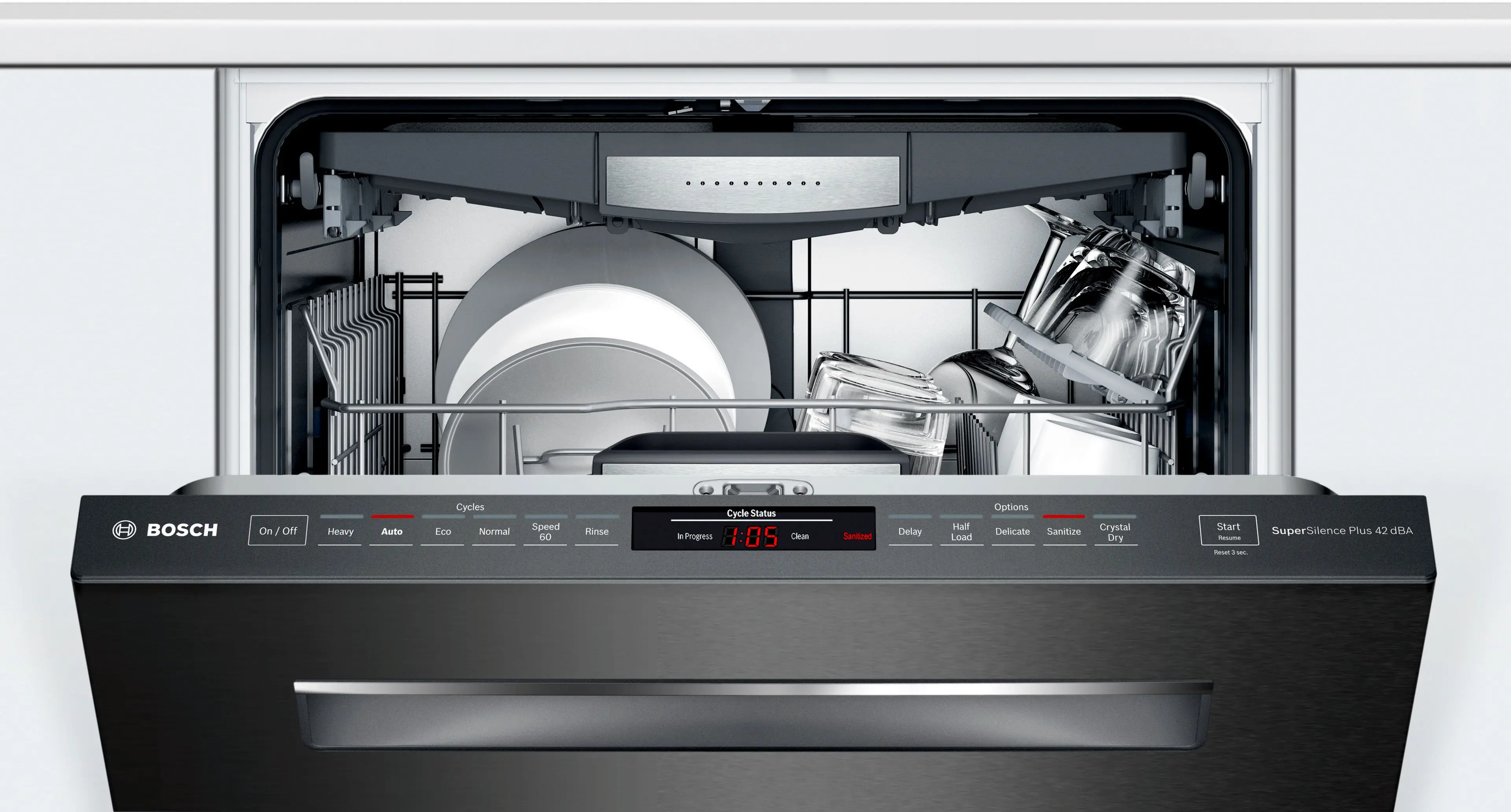 SHPM78Z54N Bosch 800 Series Premium Top Control Dishwasher - Black Stainless Steel-3